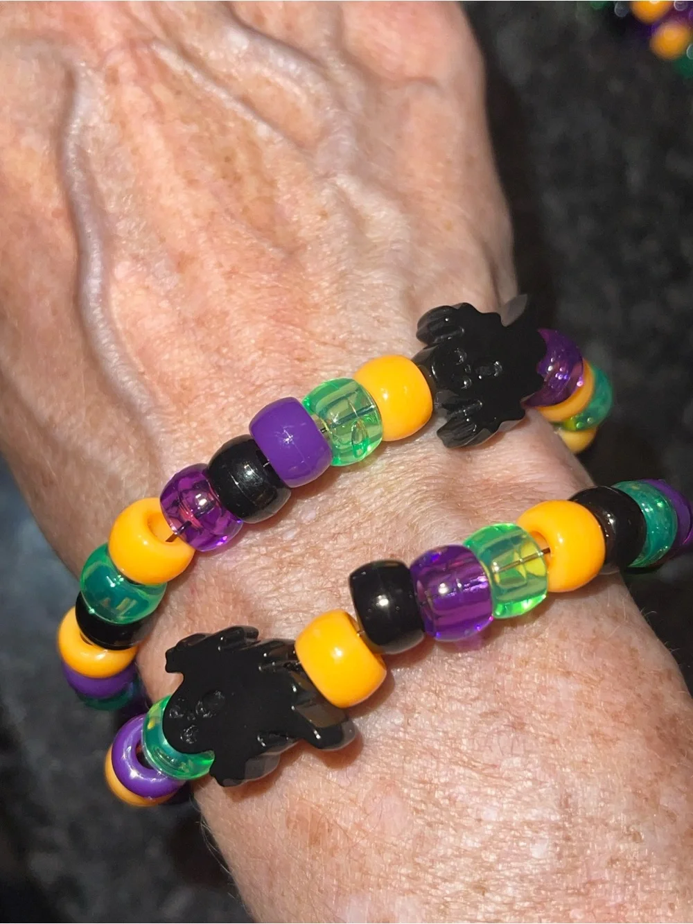 HANDMADE Halloween Flying Ghost Wrap Bead Bracelet - Choice of style